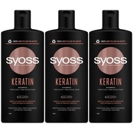 Syoss Keratínový šampón na krehké vlasy 3x440ml