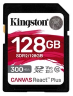 SD karta KINGSTON REACT PLUS 128 GB 300/260 MB/s V90