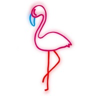 Prémiový neónový nápis Flamingo, neónový nápis na stene, neónový nápis