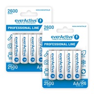 8 x R6/AA everActive 2600 mAh Ni-MH pripravené na použitie