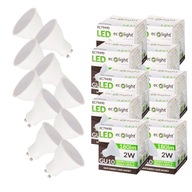 10x LED ŽIAROVKA GU10 2W 3000K TEPLÁ FARBA 2W=25W