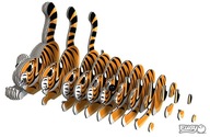 EKOLOGICKÉ Tiger Puzzle 3D vzdelávacie puzzle