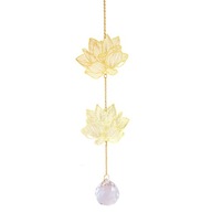 Lotus Ginkgo Crystal Wind Chime Maple Flower Penda