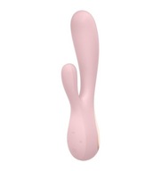 VIBRÁTOR MONO FLEX RUŽOVÝ ZAJAČIK S APLIKÁCIOU SATISFYER