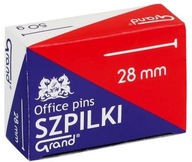 Špendlíky 28 mm 50g kovové dlhé Grand