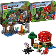 LEGO Minecraft 21166 Opustená baňa + Grzybov dom 21179 Chata