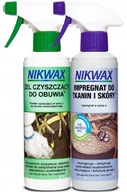 Sada topánok z látky a kože Nikwax 2x300ml