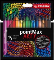 Jemná linka STABILO pointMax ARTY balenie 15 farieb