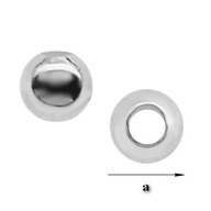 P2L-3.0/1.5 gulička 3 mm s otvorom 1,5 mm Sterling Silver 925