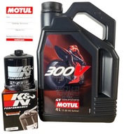 MOTUL OIL 300V 4T 10W40 4L + K&N OLEJOVÝ FILTER