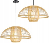 Lampa APP887 prírodný pletený bambus boho