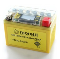 12V 4Ah gélová batéria Moretti YTX4L-BS s LCD displejom