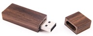 Drevený kľúč Pendrive tmavý orech úzky 128 GB USB 3.0