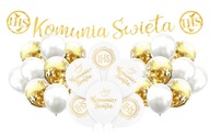 Communion Balloons Sada balónov Communion IHS banner Dekorácie Communion