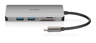 Hub dokovacia stanica Type-C USB3.0 USB-C HDMI SD LAN