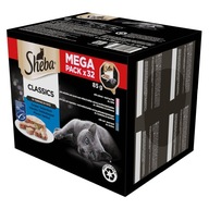 SHEBA Classics mokré krmivo pre mačky s príchuťou rýb v miskách na paštétu 32x85 g