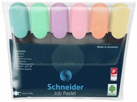 Sada zvýrazňovačov SCHNEIDER Job Pastel 1-5 mm 6x