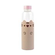 Pusheen borosilikátová sklenená fľaša na vodu 500 ml