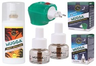 MUGGA Elektro + 2xCartridge 35ml + Sprej Strong 50% DEET 75ml komáre kliešte