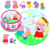 SET TORTOVÝCH TORT, PEPPA PIG + TEXTOVÉ POSTAVY