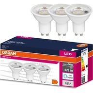 3x GU10 LED žiarovka 6,9W = 50W 575lm 6500K OSRAM