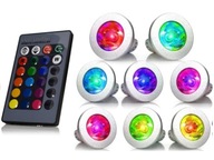 SET 8x HALOGEN LED RGB FAREBNÝ GU10 + DIAĽK