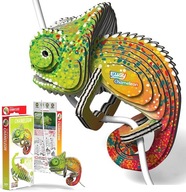 EG_075 Chameleón Eugy. Ekologické 3D puzzle Puzzle bloky Lepidlo na lepenku Sada 6+