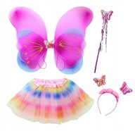 OUTFIT BUTTERFLY FAIRY OUTFIT kostým krídelká čelenka s prútikom