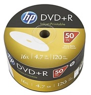 50x atramentová tlač HP DVD+R, 50ks