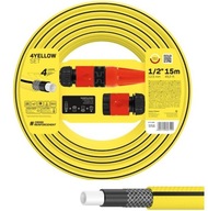 HADICA ZÁHRADNÁ ŽLTÁ 1/2 15m 4 VRSTVA + SPOJKY