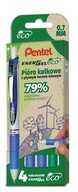 SADA GÉLOVÝCH GUĽOVÝCH PERÁ 4 KUSY PENTEL ENERGEL ECO