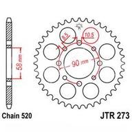 Oceľové zadné ozubené koleso JT R273-44, 44Z, veľkosť 520