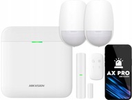 Alarm Hikvision AX Pro WiFi GSM aplikácia 2x detektor + jazýčkový spínač + ovládací panel