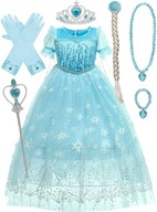 OUTFIT ŠATY ELSA ELSA MRAZENÝ KOSTÝM NA PLES 122 / 128 CM