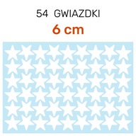 Samolepky na steny, nábytok, okná, HVIEZDY, 6 cm | 54 kusov