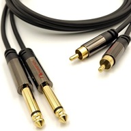 KÁBEL 2RCA - 2x JACK 6,3mm MONO OFC NAKAMICHI 3m