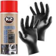 K2 COLOR FLEX ČERVENÁ 400ML - SPREJOVÁ GUMA Re