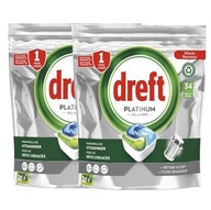 Dreft Platinum kapsule do umývačky riadu Original 2x34s