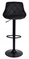 Barová stolička s výškovým nastavením, čierna