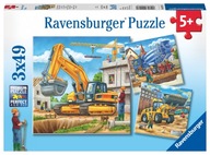 Ravensburger, Puzzle 3v1: Veľké stavebné stroje (9226)