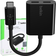 Adaptér Belkin Connect Audio + Charge, 2x USB-C