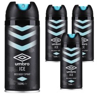 UMBRO pánsky deodorant v spreji pre mužov Umbro ľadová dlhotrvajúca ochrana x4