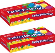 FARBY NA PLAGÁTY Herlitz 20ml ŠKOLSKÉ FARBY MIX 12 FARIEB x 2