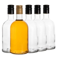 5x TADEUSZ SKLENENÉ FĽAŠE 500ml na LIKERY WHISKY VODKA VÍNO RUM