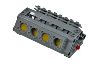 LEGO Technic Engine Block V8 úplne šedý