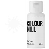 COLOR MILL OLEJ POTRAVINÁRSKA FARBA 20ml BIELA ​​NA KRÉMOVÚ HMOTU