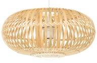 Biela BOHO bambusová závesná lampa 38cm TH08