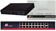 Prepínač PoE Getfort 16xPOE+2GE UPLINK+1 SFP 200W