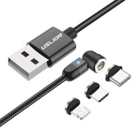 MAGNETICKÝ KÁBEL 2M RÝCHLE NABÍJANIE 3A USB C