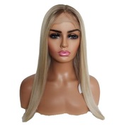 ČIPKOVÁ PREDNÁ PLATINOVÁ BLOND parochňa 55 cm + čiapka ZADARMO